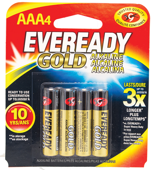 Pilas Alcalinas Eveready Gold AAA 4 Pack
