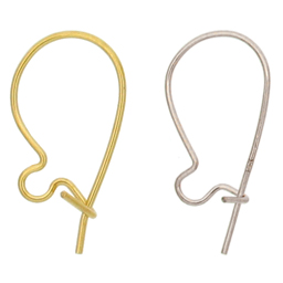 14k solid gold kidney ear wires